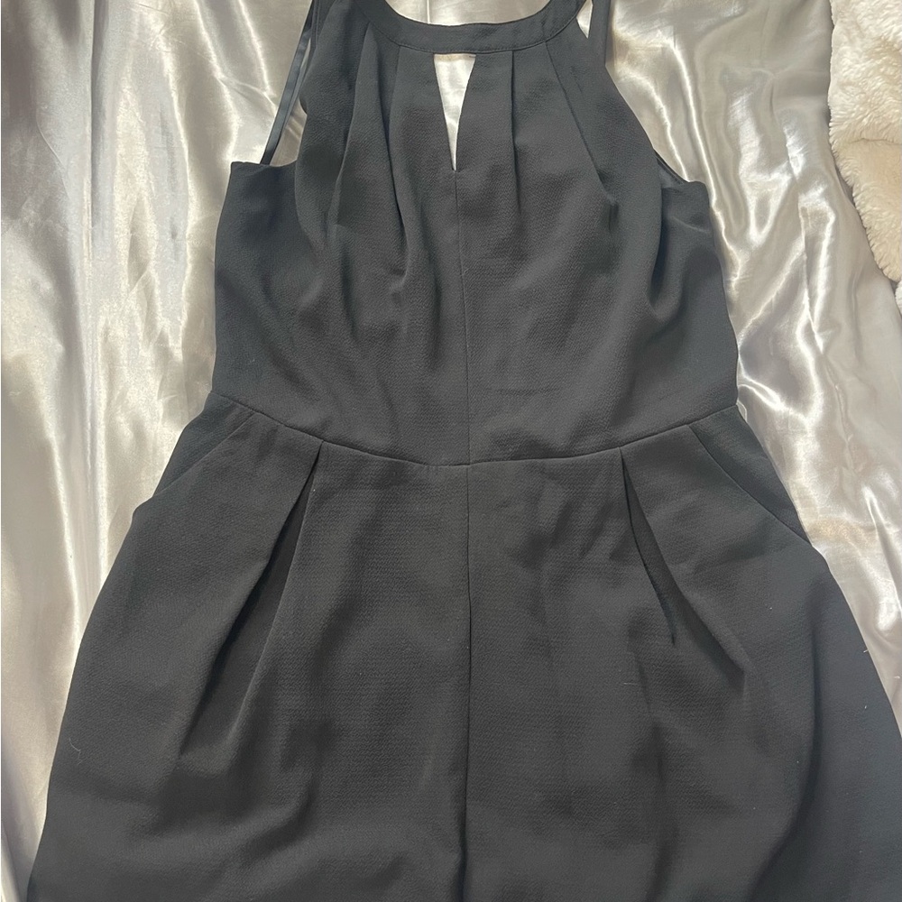 Elegant Black Sleeveless Romper